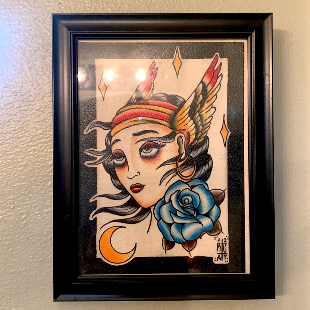 ORIGINAL PAINTING Tattoo Neo Traditional Artwork Design - Picture 3 of 7